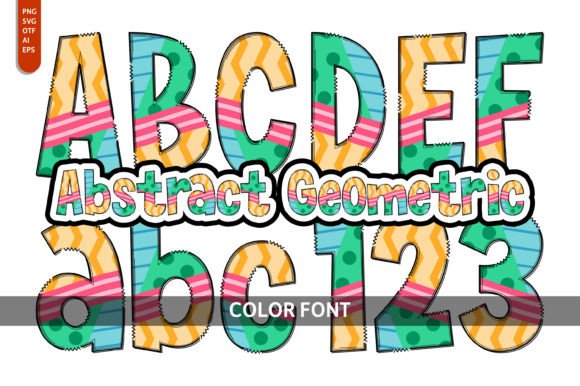 Abstract Geometric: A Playful Font for Vibrant Designs