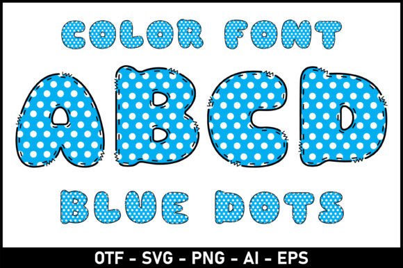 Blue Dots: A Whimsical Typeface for Creative Projects