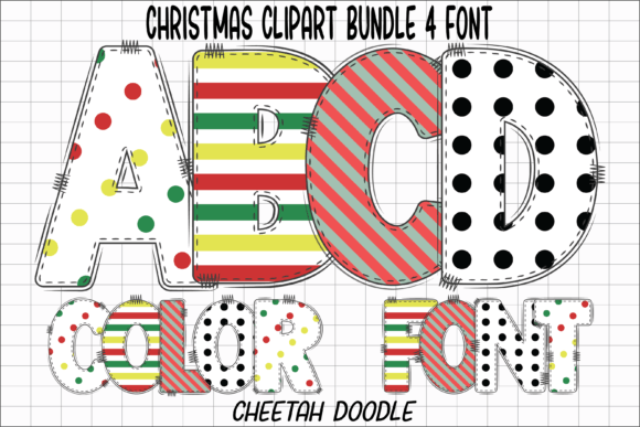 Christmas Clipart Font: A Festive Color Font for Holiday Projects