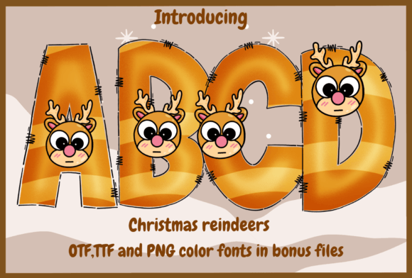 Christmas Reindeers: A Charming Handwriting Font for Festive Projects