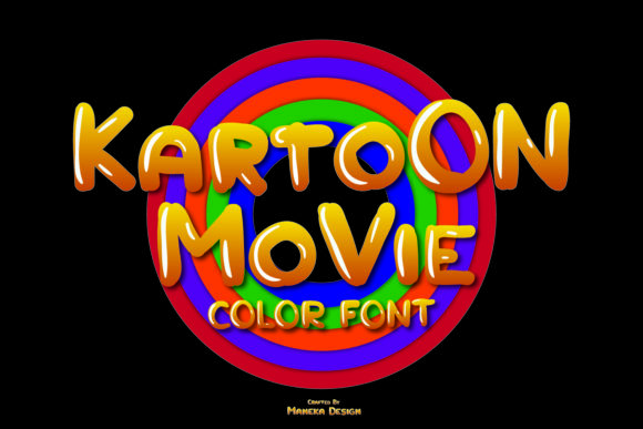 Kartoon Movie: A Playful Color Font for Bold Designs