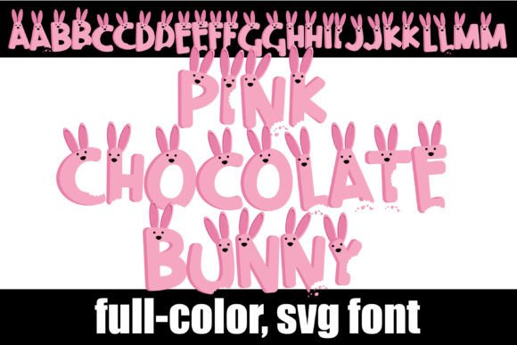 Pink Chocolate Bunny: A Sweet, Playful SVG Font for Bold Designs