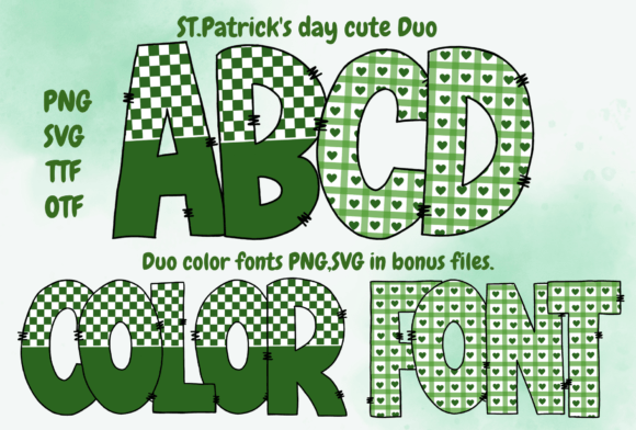 St. Patrick's Day Cute Duo: A Festive Font for Playful Designs