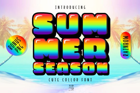Summer Season Rainbow: The Color Font That Demands Attention
